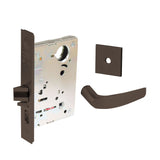 Sargent - 8204 - Storeroom Mortise Lock - Heavy Duty Standard Cylinder - LFIC - Rose Trim Function - Grade 1- US10BE (Dark Oxidized Satin Bronze)