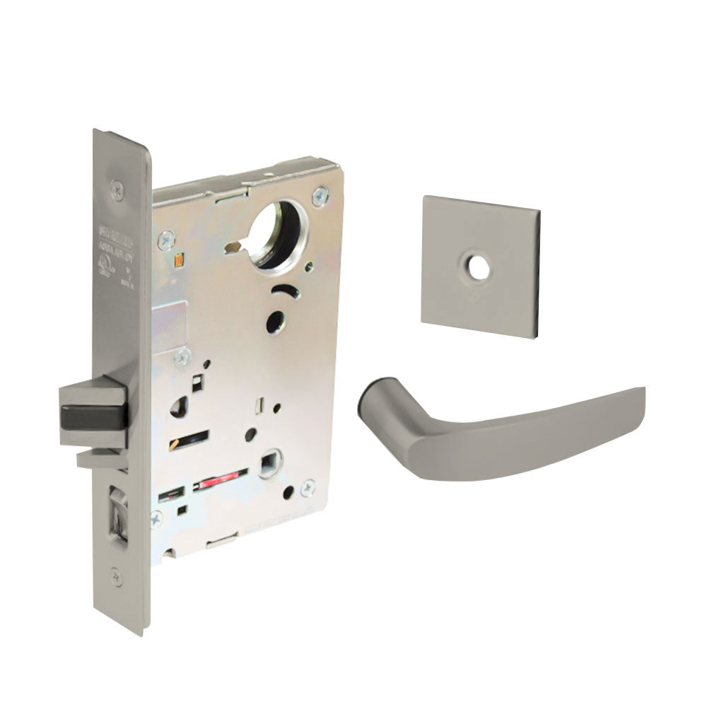 Sargent - 8204 - Storeroom Mortise Lock - Heavy Duty Standard Cylinder - LFIC - Rose Trim Function - Grade 1 - US14 (Bright Nickel Plated, Clear Coated)