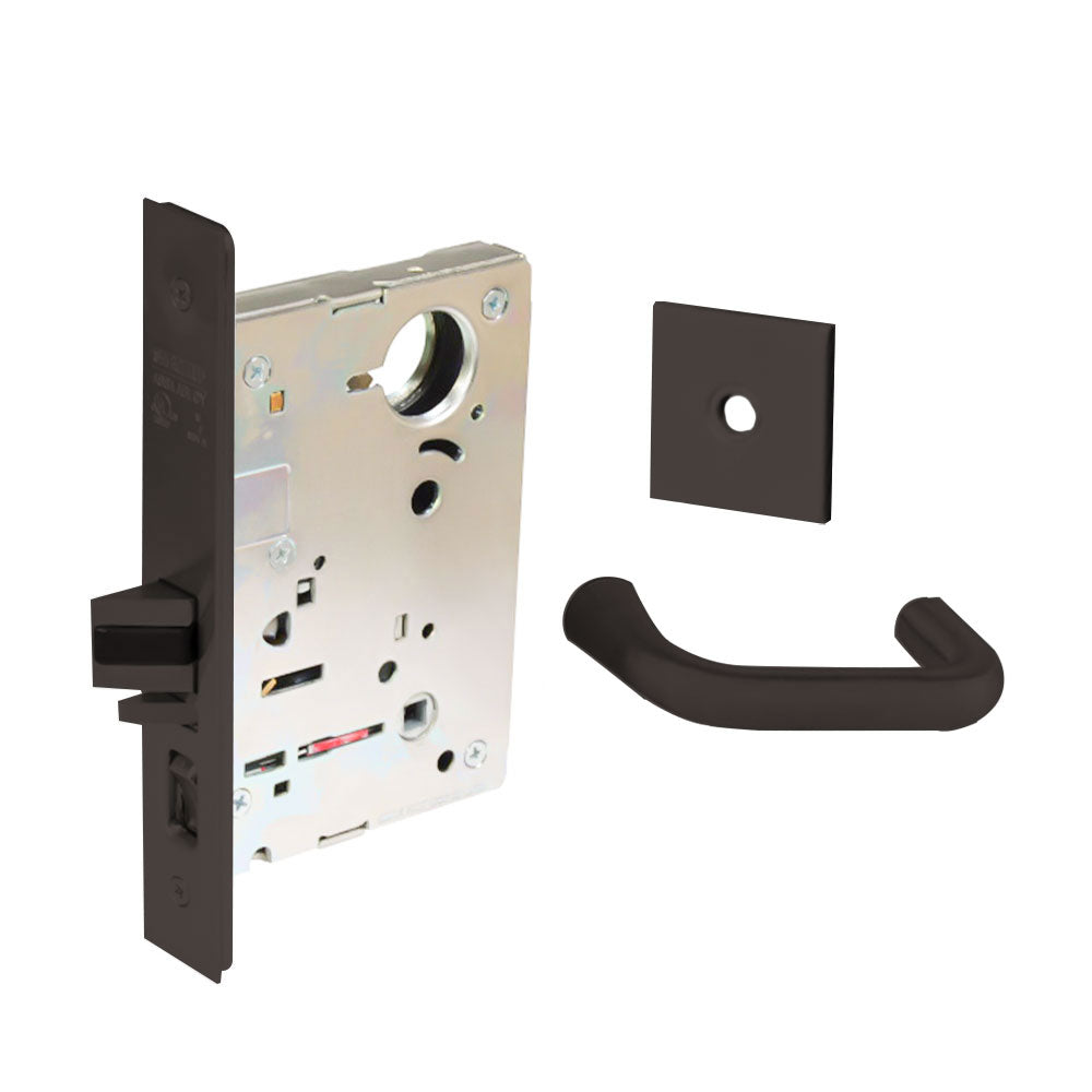 Sargent - 8204 - Storeroom Mortise Lock - Heavy Duty Standard Cylinder - LFIC - Rose Trim Function - Grade 1 - US10BL (Dark Oxidized Satin Bronze Clear Coated)