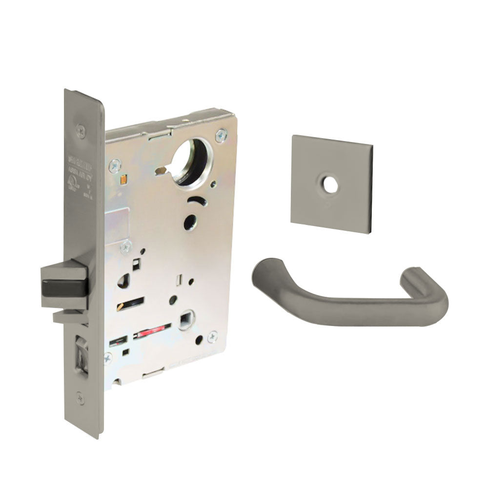 Sargent - 8204 - Storeroom Mortise Lock - Heavy Duty Standard Cylinder - LFIC - Rose Trim Function - Grade 1 - US15 (Satin Nickel Plated, Clear Coated)