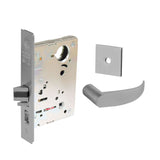 Sargent - 8204 - Storeroom Mortise Lock - Heavy Duty Standard Cylinder - LFIC - Rose Trim Function - Grade 1 - US26 (Bright Chromium Plated Over Nickel)