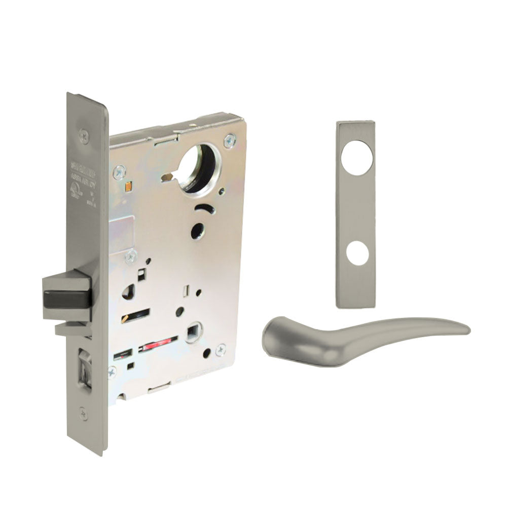 Sargent - 8204 - Storeroom Mortise Lock - Heavy Duty Standard Cylinder - LFIC - Keyed Alike - Escutcheon Trim Function - Grade 1 - US15 (Satin Nickel Plated, Clear Coated)