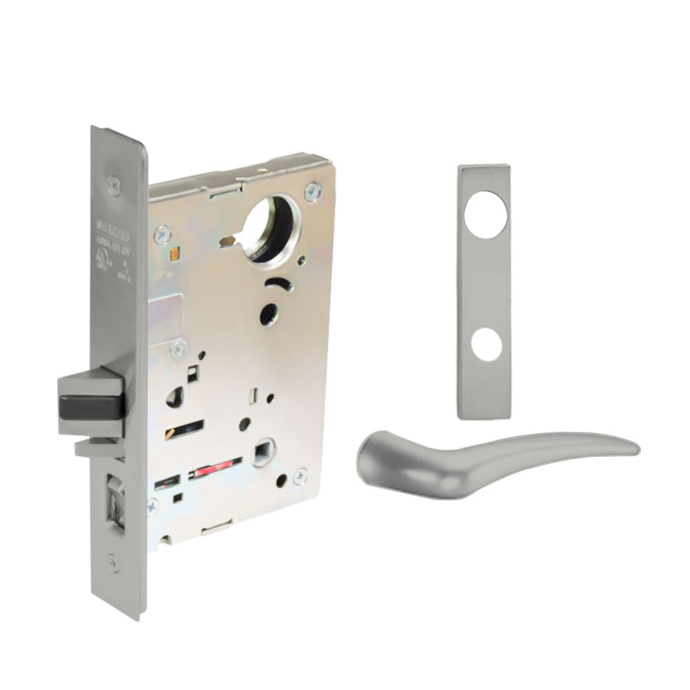 Sargent - 8204 - Storeroom Mortise Lock - Heavy Duty Standard Cylinder - LFIC - Keyed Alike - Escutcheon Trim Function - Grade 1 - US32 (Bright Stainless Steel)