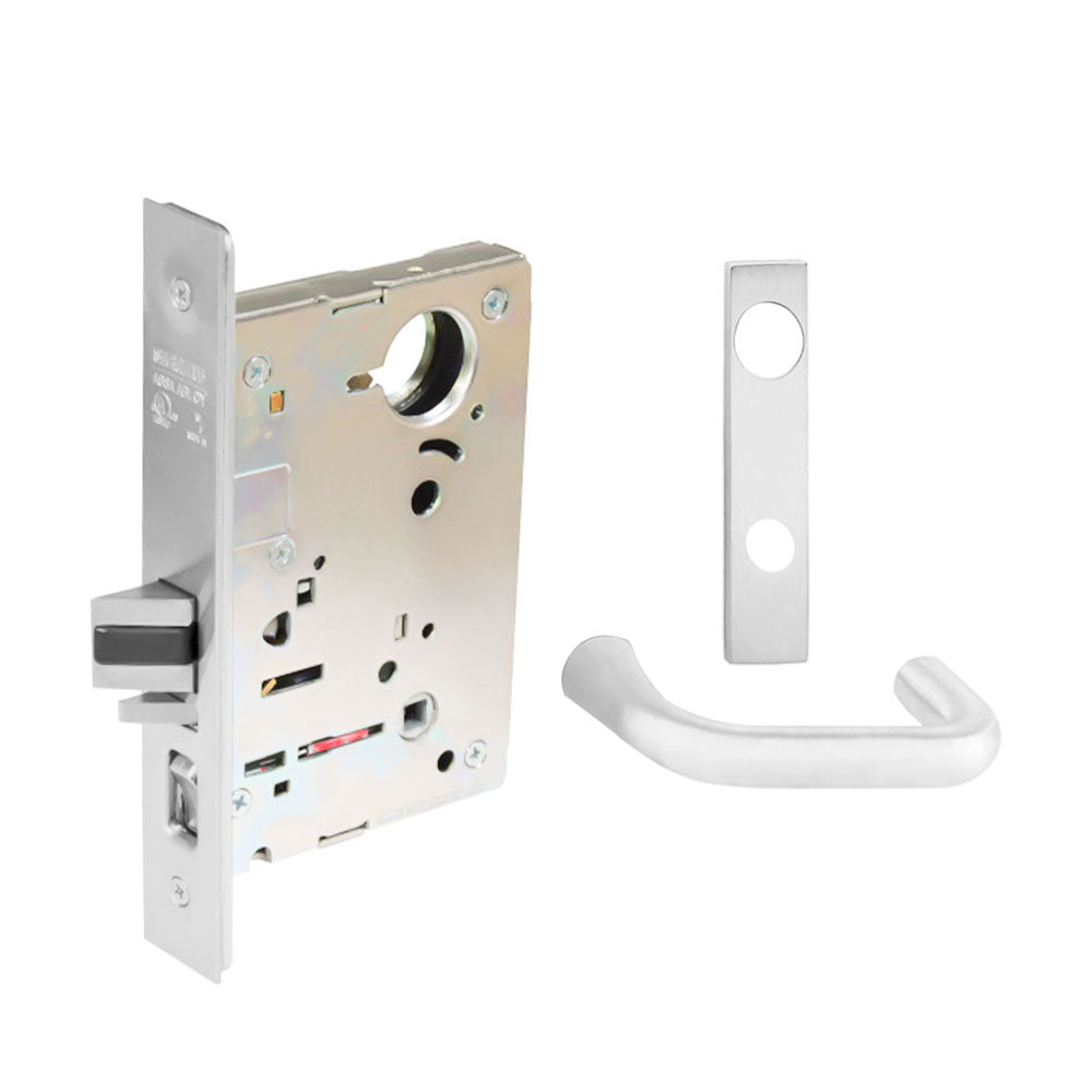 Sargent - 8204 - Storeroom Mortise Lock - Heavy Duty Standard Cylinder - LFIC - Keyed Alike - Escutcheon Trim Function - Grade 1 - WSP (White Suede Powder Coat)