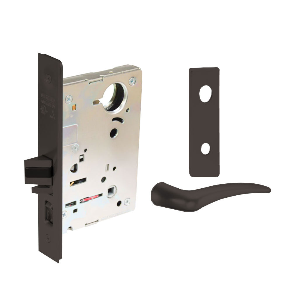 Sargent - 8204 - Storeroom Mortise Lock - Heavy Duty Standard Cylinder - LFIC - Keyed Alike - Escutcheon Trim Function - Grade 1 - US10BL (Dark Oxidized Satin Bronze Clear Coated)