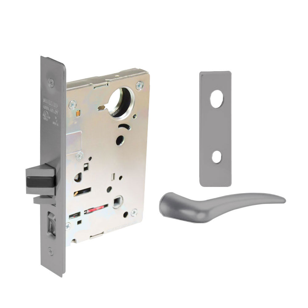 Sargent - 8204 - Storeroom Mortise Lock - Heavy Duty Standard Cylinder - LFIC - Keyed Alike - Escutcheon Trim Function - Grade 1 - US26D (Satin Chromium Plated Over Nickel)