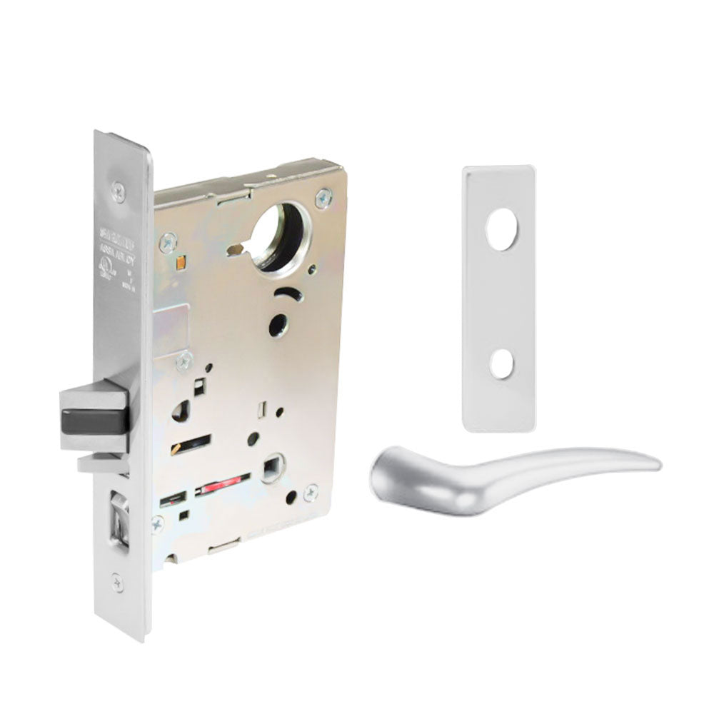 Sargent - 8204 - Storeroom Mortise Lock - Heavy Duty Standard Cylinder - LFIC - Keyed Alike - Escutcheon Trim Function - Grade 1 - WSP (White Suede Powder Coat)