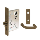 Sargent - 8204 - Storeroom Mortise Lock - Heavy Duty Standard Cylinder - LFIC - Keyed Alike - Escutcheon Trim Function - Grade 1 - US10 (Satin Bronze, Clear Coated)