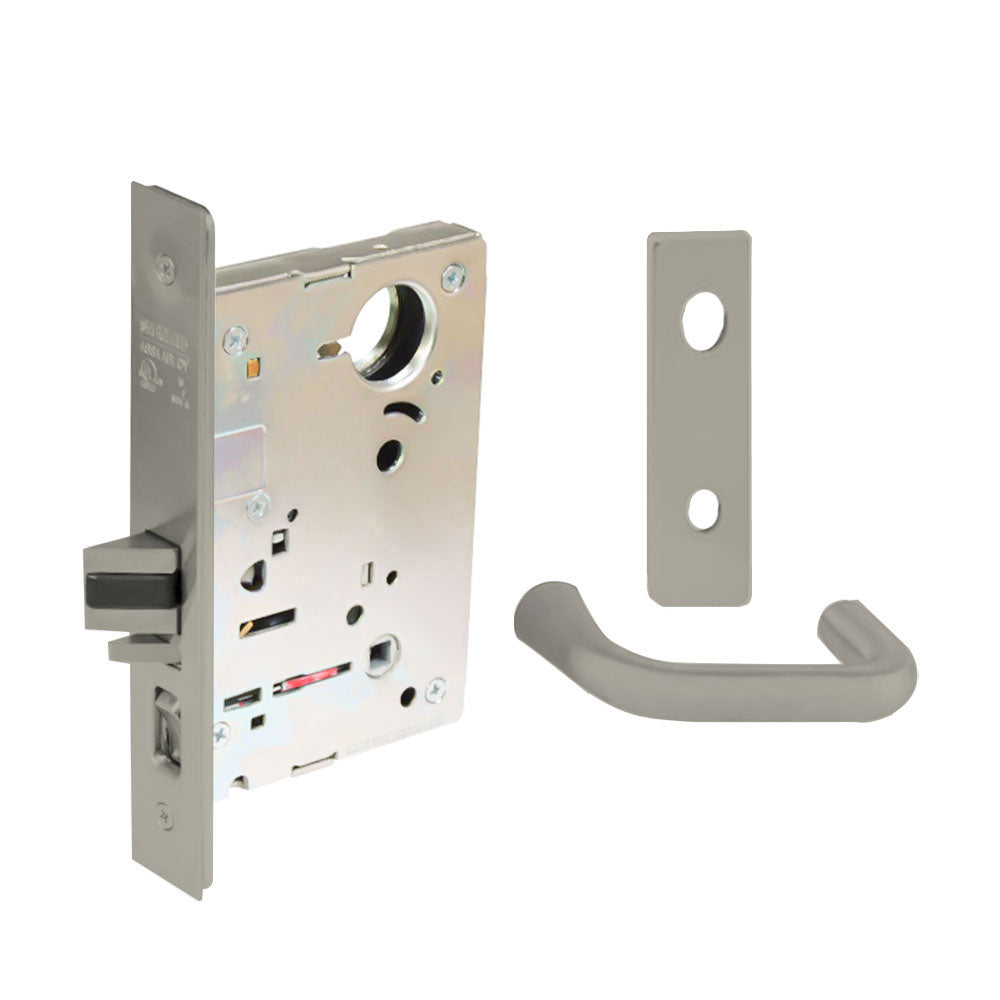 Sargent - 8204 - Storeroom Mortise Lock - Heavy Duty Standard Cylinder - LFIC - Keyed Alike - Escutcheon Trim Function - Grade 1 - US15 (Satin Nickel Plated, Clear Coated)