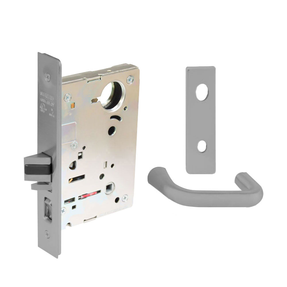 Sargent - 8204 - Storeroom Mortise Lock - Heavy Duty Standard Cylinder - LFIC - Keyed Alike - Escutcheon Trim Function - Grade 1 - US26 (Bright Chromium Plated Over Nickel)