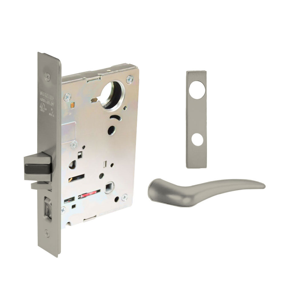 Sargent - 8204 - Storeroom Mortise Lock - Heavy Duty Standard Cylinder - LFIC - Keyed Alike - Escutcheon Trim Function - Grade 1 - US15 (Satin Nickel Plated, Clear Coated)