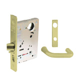 Sargent - 8204 - Storeroom Mortise Lock - Heavy Duty Standard Cylinder - LFIC - Keyed Alike - Escutcheon Trim Function - Grade 1 - US3 (Bright Brass, Clear Coated)