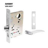 Sargent - 8204 - Storeroom Mortise Lock - Heavy Duty Standard Cylinder - LFIC - Key Code- Escutcheon Trim Function - Grade 1 - WSP (White Suede Powder Coat)