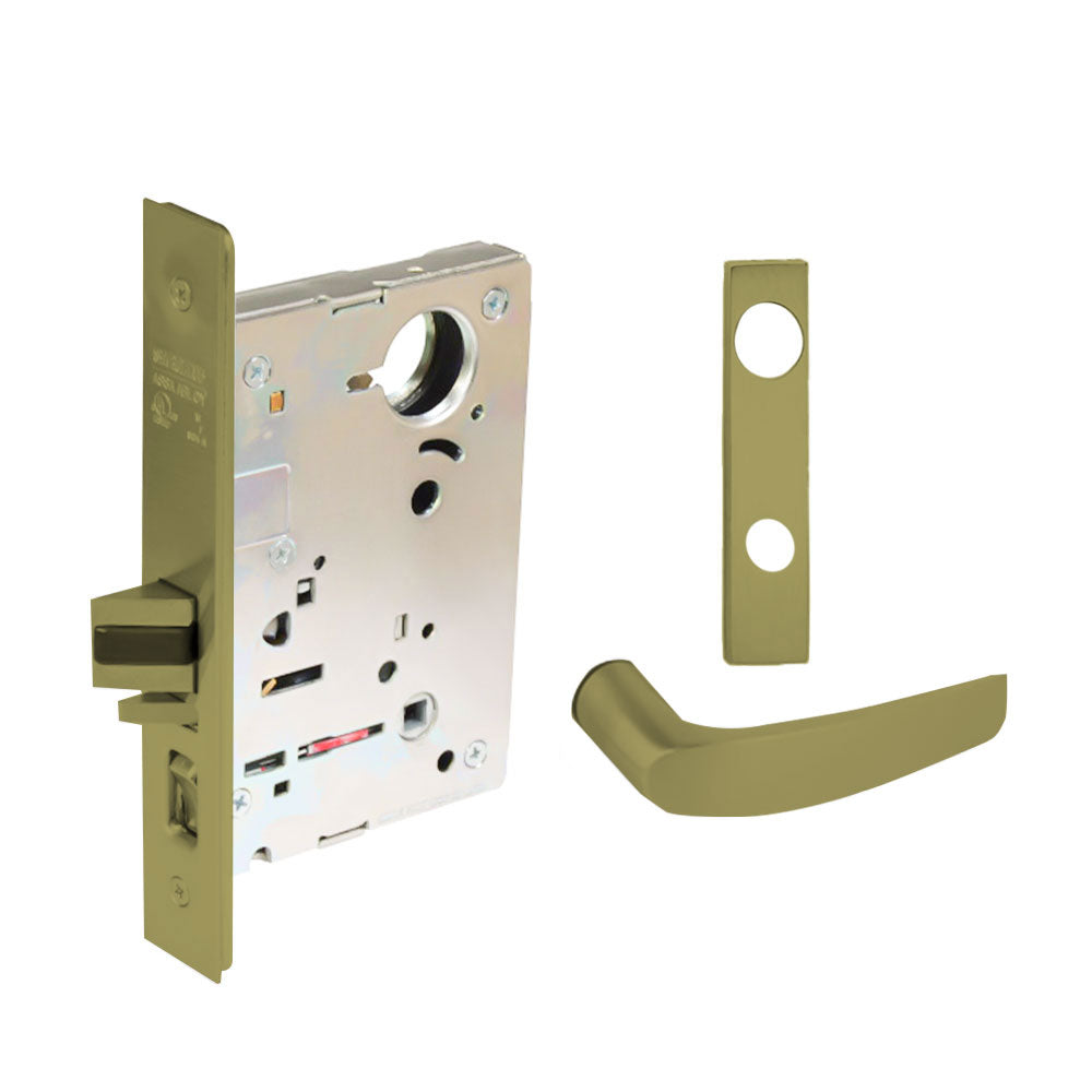 Sargent - 8204 - Storeroom Mortise Lock - Heavy Duty Standard Cylinder - LFIC - Key Code- Escutcheon Trim Function - Grade 1 - US4 (Satin Brass, Clear Coated)