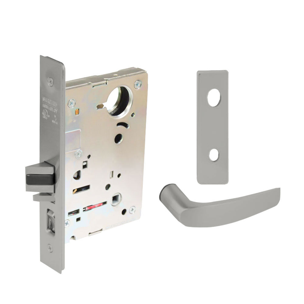 Sargent - 8204 - Storeroom Mortise Lock - Heavy Duty Standard Cylinder - LFIC - Key Code- Escutcheon Trim Function - Grade 1 - US32 (Bright Stainless Steel)