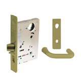 Sargent - 8204 - Storeroom Mortise Lock - Heavy Duty Standard Cylinder - LFIC - Key Code- Escutcheon Trim Function - Grade 1 - US4 (Satin Brass, Clear Coated)