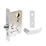 Sargent - 8204 - Storeroom Mortise Lock - Heavy Duty Standard Cylinder - LFIC - Key Code- Escutcheon Trim Function - Grade 1 - WSP (White Suede Powder Coat)