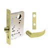 Sargent - 8204 - Storeroom Mortise Lock - Heavy Duty Standard Cylinder - LFIC - Key Code- Escutcheon Trim Function - Grade 1 - US3 (Bright Brass, Clear Coated)