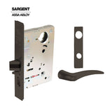 Sargent - 8204 - Storeroom Mortise Lock - Heavy Duty Standard Cylinder - LFIC - Keyed Different - Escutcheon Trim Function - Grade 1 - US10B (Dark Oxidized Satin Bronze, Oil Rubbed)