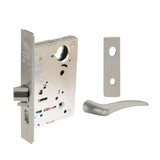 Sargent - 8204 - Storeroom Mortise Lock - Heavy Duty Standard Cylinder - LFIC - Keyed Different- Escutcheon Trim Function - Grade 1 - US14 (Bright Nickel Plated, Clear Coated)