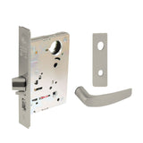 Sargent - 8204 - Storeroom Mortise Lock - Heavy Duty Standard Cylinder - LFIC - Keyed Different- Escutcheon Trim Function - Grade 1 - US14 (Bright Nickel Plated, Clear Coated)