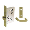 Sargent - 8204 - Storeroom Mortise Lock - Heavy Duty Standard Cylinder - LFIC - Keyed Different - Escutcheon Trim Function - Grade 1 - US4 (Satin Brass, Clear Coated)