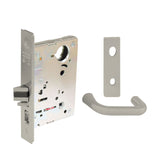 Sargent - 8204 - Storeroom Mortise Lock - Heavy Duty Standard Cylinder - LFIC - Keyed Different- Escutcheon Trim Function - Grade 1 - US14 (Bright Nickel Plated, Clear Coated)