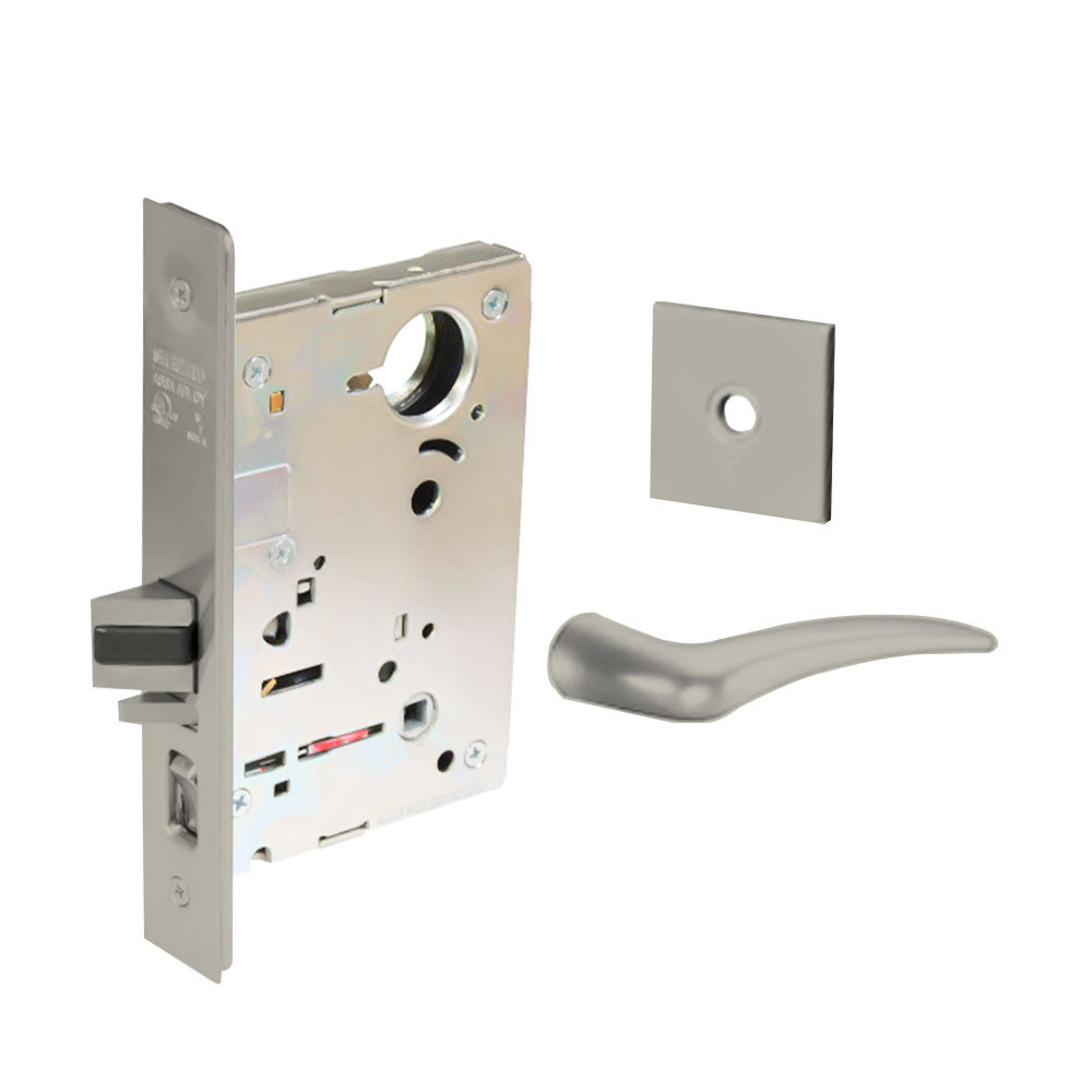 Sargent - 8204 - Storeroom Mortise Lock - Heavy Duty Standard Cylinder - LFIC - Keyed Alike - Rose Trim Function - Grade 1 - US14 (Bright Nickel Plated, Clear Coated)