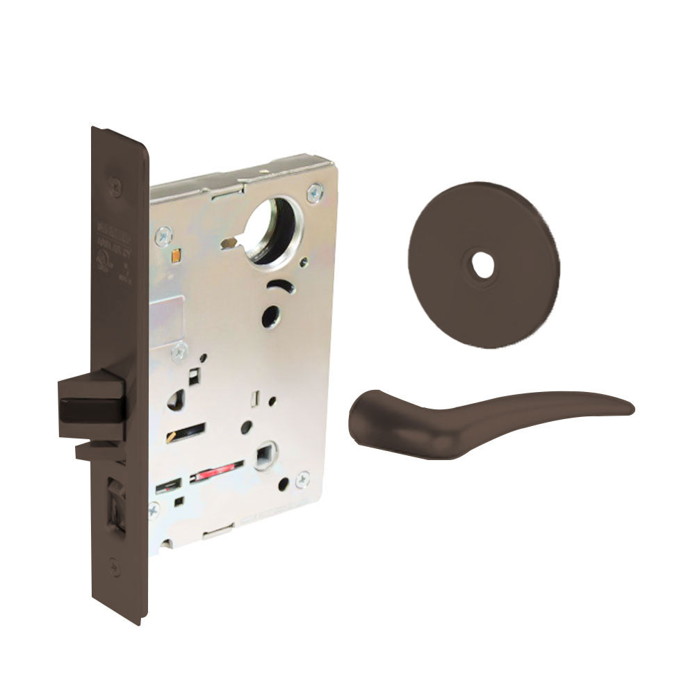 Sargent - 8204 - Storeroom Mortise Lock - Heavy Duty Standard Cylinder - LFIC - Keyed Alike - Rose Trim Function - Grade 1- US10BE (Dark Oxidized Satin Bronze)