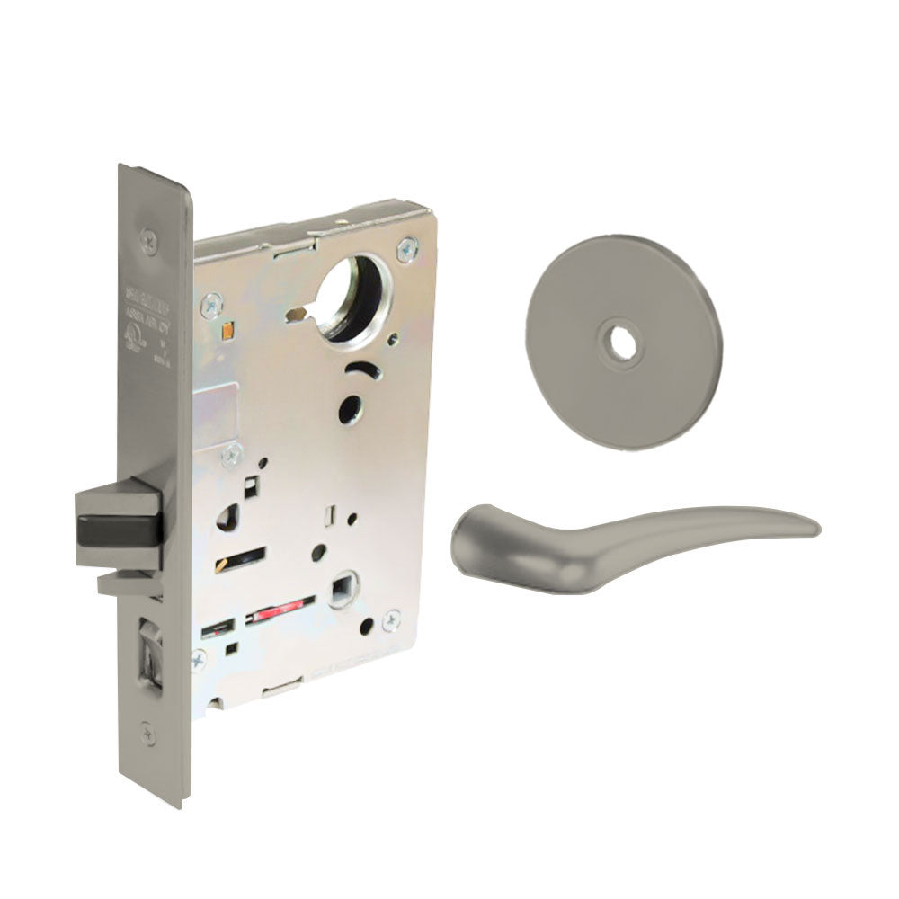 Sargent - 8204 - Storeroom Mortise Lock - Heavy Duty Standard Cylinder - LFIC - Keyed Alike - Rose Trim Function - Grade 1 - US15 (Satin Nickel Plated, Clear Coated)