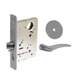 Sargent - 8204 - Storeroom Mortise Lock - Heavy Duty Standard Cylinder - LFIC - Keyed Alike - Rose Trim Function - Grade 1 - US26D (Satin Chromium Plated Over Nickel)