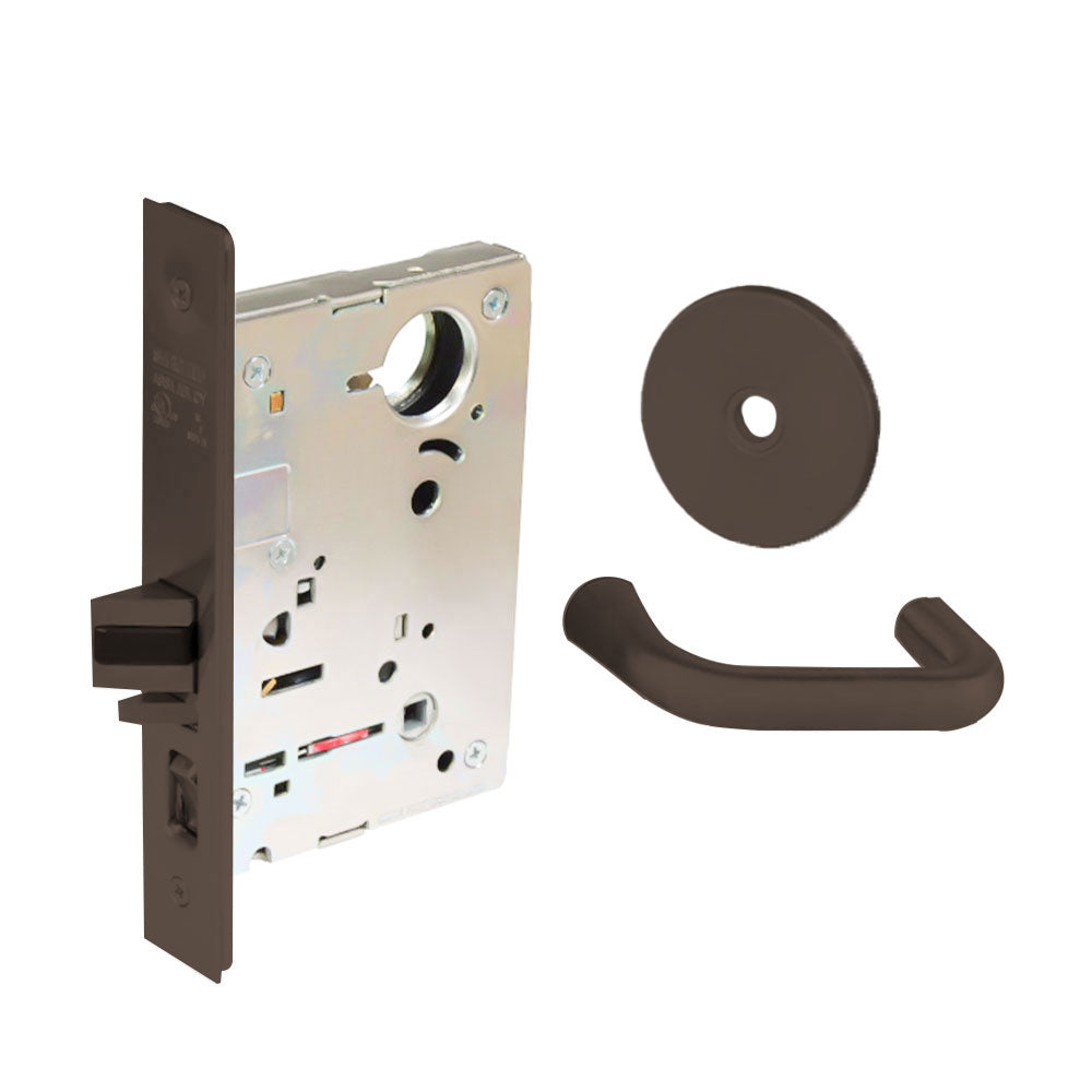 Sargent - 8204 - Storeroom Mortise Lock - Heavy Duty Standard Cylinder - LFIC - Keyed Alike - Rose Trim Function - Grade 1- US10BE (Dark Oxidized Satin Bronze)