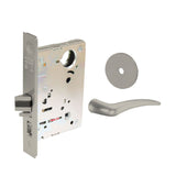 Sargent - 8204 - Storeroom Mortise Lock - Heavy Duty Standard Cylinder - LFIC - Keyed Alike - Rose Trim Function - Grade 1 - US14 (Bright Nickel Plated, Clear Coated)