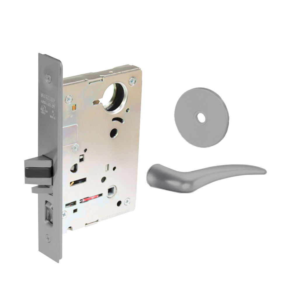 Sargent - 8204 - Storeroom Mortise Lock - Heavy Duty Standard Cylinder - LFIC - Keyed Alike - Rose Trim Function - Grade 1 - US26 (Bright Chromium Plated Over Nickel)