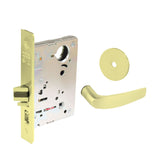 Sargent - 8204 - Storeroom Mortise Lock - Heavy Duty Standard Cylinder - LFIC - Keyed Alike - Rose Trim Function - Grade 1 - US3 (Bright Brass, Clear Coated)