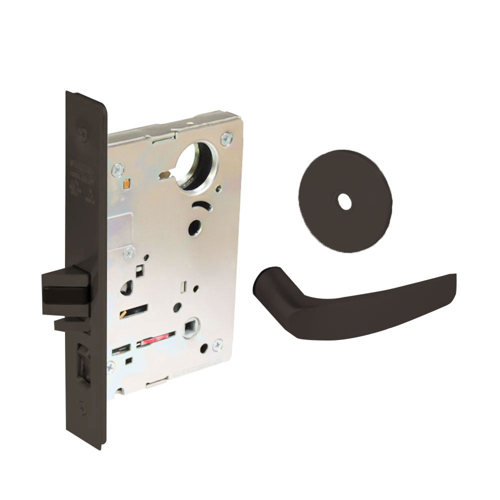 Sargent - 8204 - Storeroom Mortise Lock - Heavy Duty Standard Cylinder - LFIC - Keyed Alike - Rose Trim Function - Grade 1 - US10B (Dark Oxidized Satin Bronze, Oil Rubbed)