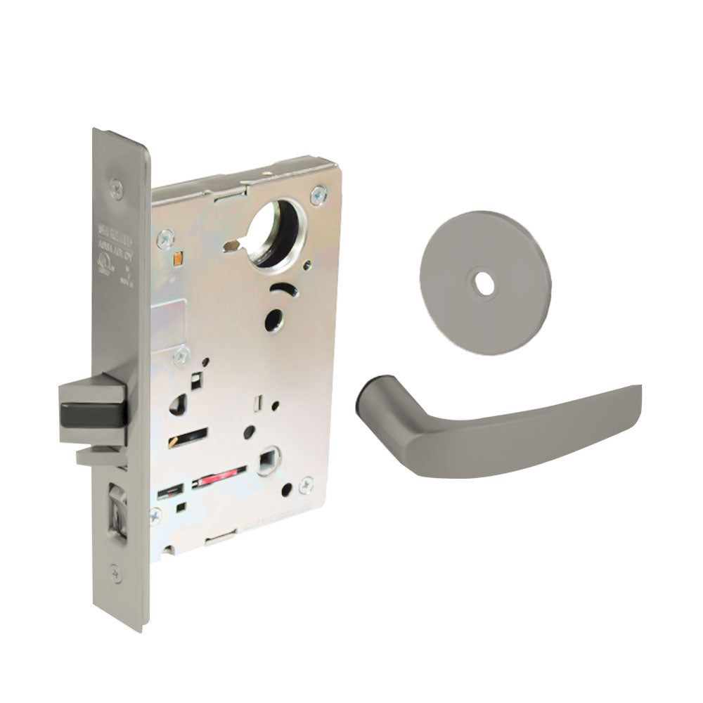 Sargent - 8204 - Storeroom Mortise Lock - Heavy Duty Standard Cylinder - LFIC - Keyed Alike - Rose Trim Function - Grade 1 - US14 (Bright Nickel Plated, Clear Coated)