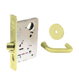 Sargent - 8204 - Storeroom Mortise Lock - Heavy Duty Standard Cylinder - LFIC - Keyed Alike - Rose Trim Function - Grade 1 - US3 (Bright Brass, Clear Coated)