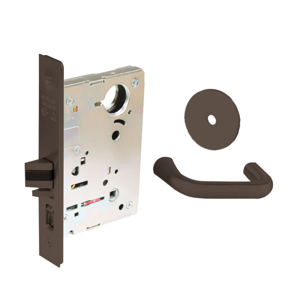 Sargent - 8204 - Storeroom Mortise Lock - Heavy Duty Standard Cylinder - LFIC - Keyed Alike - Rose Trim Function - Grade 1- US10BE (Dark Oxidized Satin Bronze)