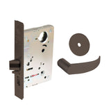 Sargent - 8204 - Storeroom Mortise Lock - Heavy Duty Standard Cylinder - LFIC - Keyed Alike - Rose Trim Function - Grade 1- US10BE (Dark Oxidized Satin Bronze)