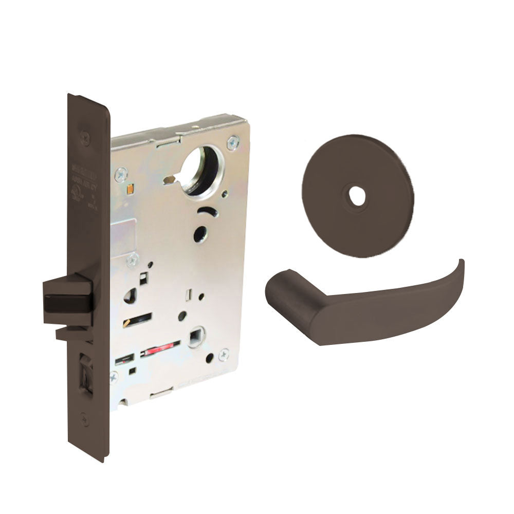 Sargent - 8204 - Storeroom Mortise Lock - Heavy Duty Standard Cylinder - LFIC - Keyed Alike - Rose Trim Function - Grade 1- US10BE (Dark Oxidized Satin Bronze)