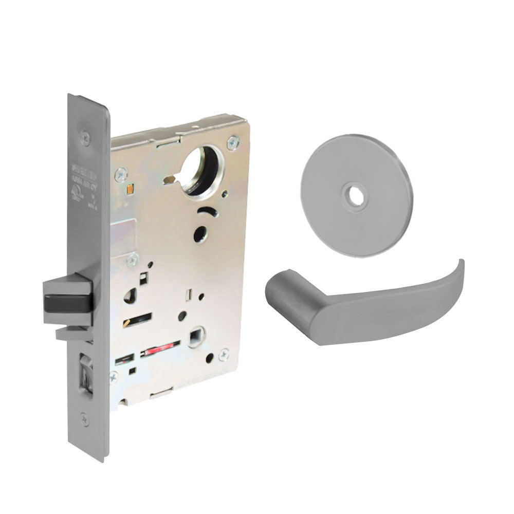 Sargent - 8204 - Storeroom Mortise Lock - Heavy Duty Standard Cylinder - LFIC - Keyed Alike - Rose Trim Function - Grade 1 - US26 (Bright Chromium Plated Over Nickel)