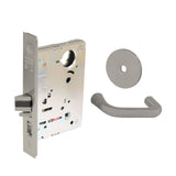 Sargent - 8204 - Storeroom Mortise Lock - Heavy Duty Standard Cylinder - LFIC - Keyed Alike - Rose Trim Function - Grade 1 - US14 (Bright Nickel Plated, Clear Coated)