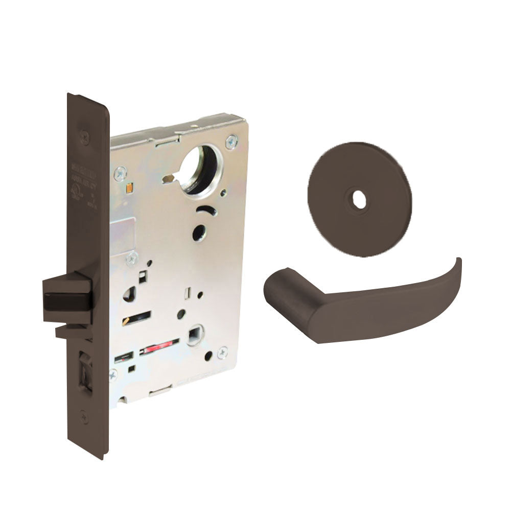 Sargent - 8204 - Storeroom Mortise Lock - Heavy Duty Standard Cylinder - LFIC - Keyed Alike - Rose Trim Function - Grade 1- US10BE (Dark Oxidized Satin Bronze)