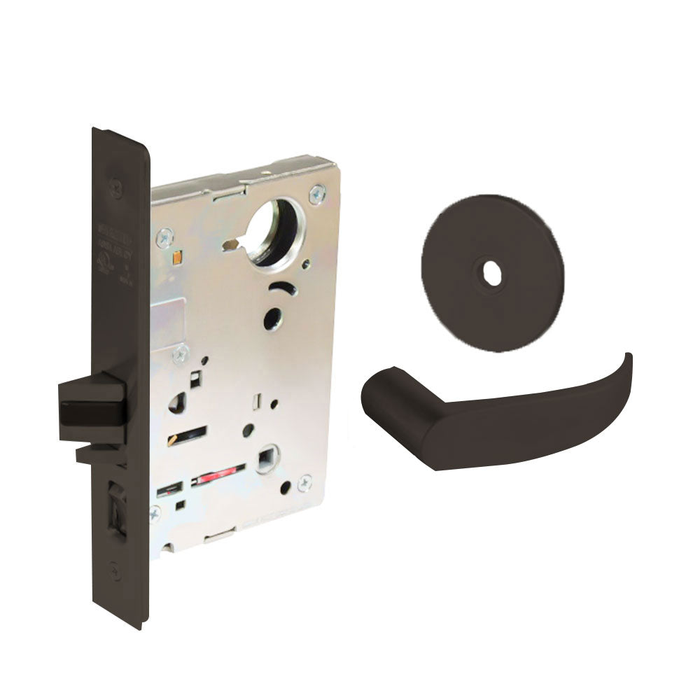 Sargent - 8204 - Storeroom Mortise Lock - Heavy Duty Standard Cylinder - LFIC - Keyed Alike - Rose Trim Function - Grade 1 - US10B (Dark Oxidized Satin Bronze, Oil Rubbed)