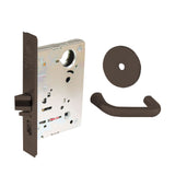 Sargent - 8204 - Storeroom Mortise Lock - Heavy Duty Standard Cylinder - LFIC - Key Code- Rose Trim Function - Grade 1- US10BE (Dark Oxidized Satin Bronze)