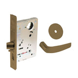 Sargent - 8204 - Storeroom Mortise Lock - Heavy Duty Standard Cylinder - LFIC - Key Code- Rose Trim Function - Grade 1 - US10 (Satin Bronze, Clear Coated)