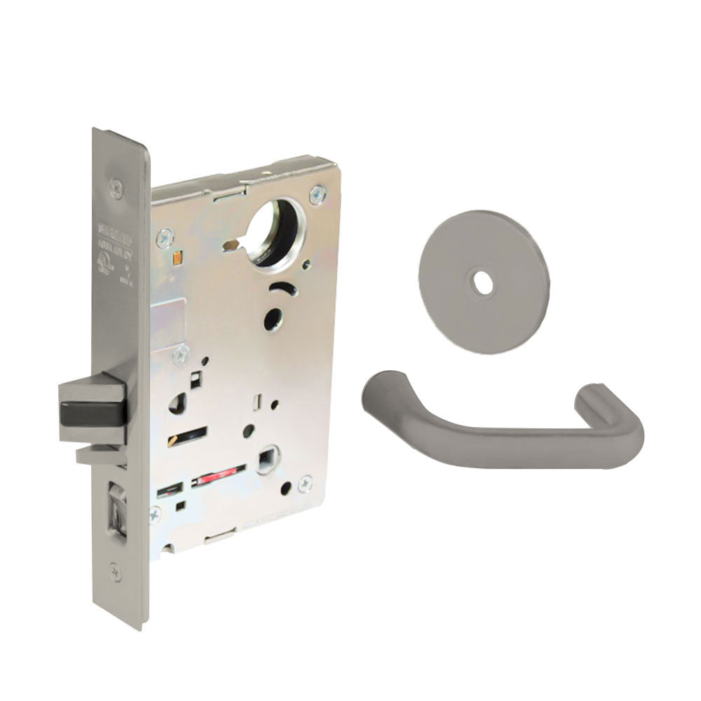 Sargent - 8204 - Storeroom Mortise Lock - Heavy Duty Standard Cylinder - LFIC - Key Code- Rose Trim Function - Grade 1 - US14 (Bright Nickel Plated, Clear Coated)