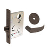 Sargent - 8204 - Storeroom Mortise Lock - Heavy Duty Standard Cylinder - LFIC - Key Code- Rose Trim Function - Grade 1- US10BE (Dark Oxidized Satin Bronze)