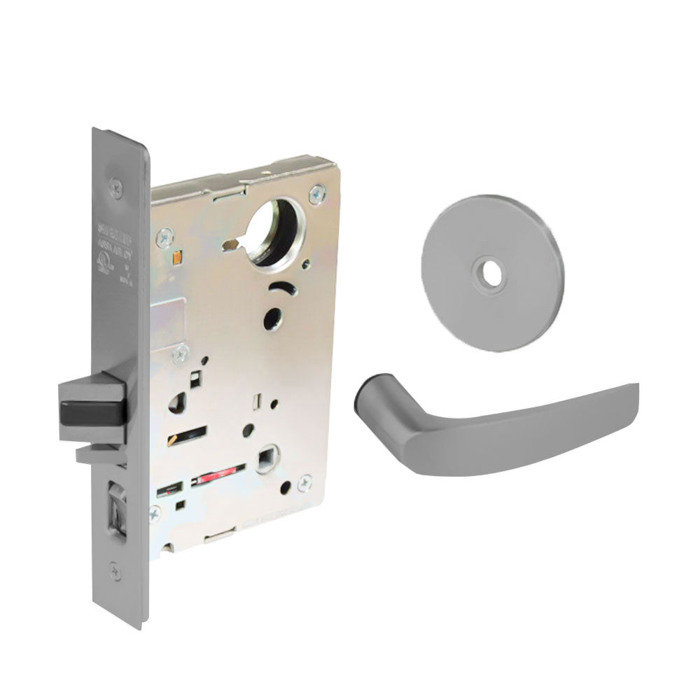 Sargent - 8204 - Storeroom Mortise Lock - Heavy Duty Standard Cylinder - LFIC - Key Code- Rose Trim Function - Grade 1 - US26 (Bright Chromium Plated Over Nickel)